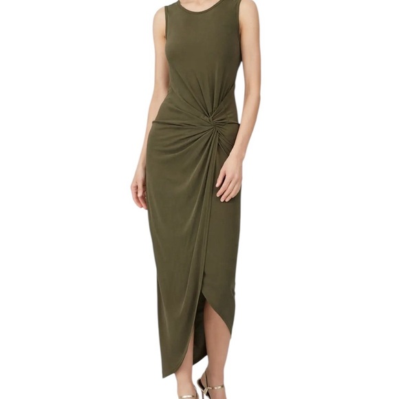 Slate & Willow Green Side Twist Maxi Tank Dress XL Modal Lightweight - Picture 5 of 9